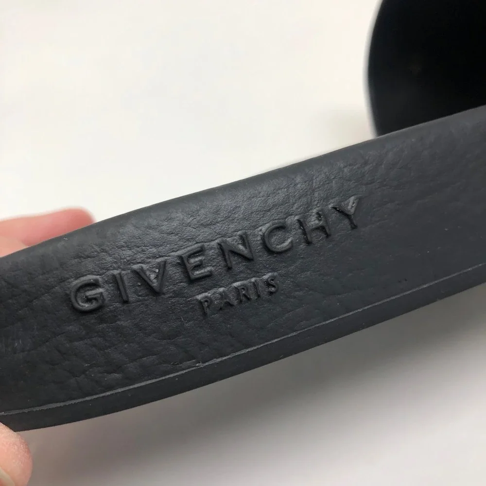 Givenchy Stars And Stripes Rubber Slides Mens 41 US 8‎ Black Red Sandal Comfort